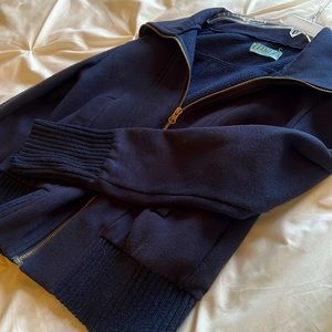 Cozy navy zip up